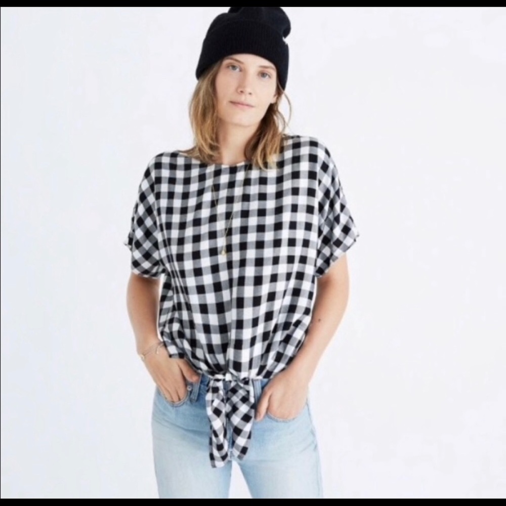 Madewell Buffalo Check Top size S